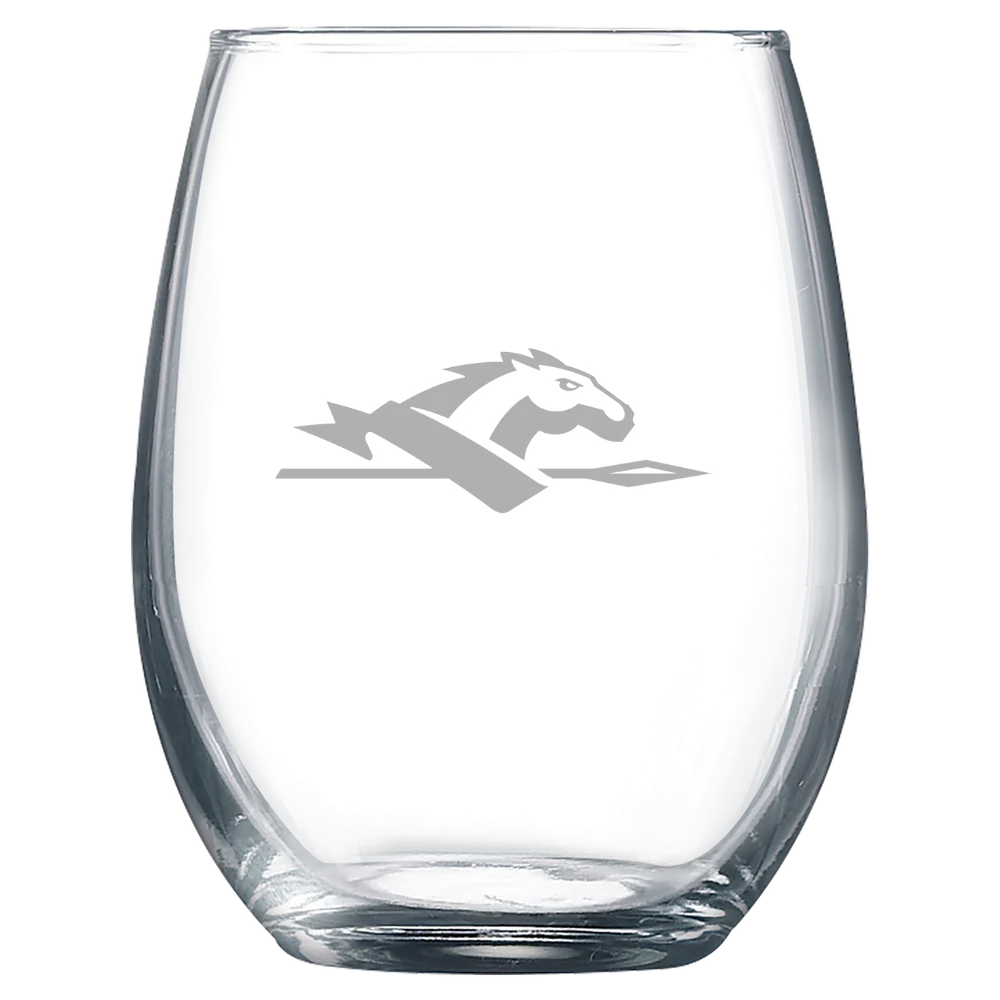 Longwood University Polar Camel 9 oz. Stemless Wine Glass