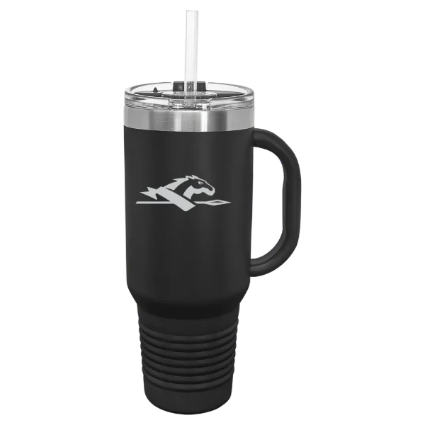 Longwood University Polar Camel 40 oz. Travel Mug with Snap Lid & Straw