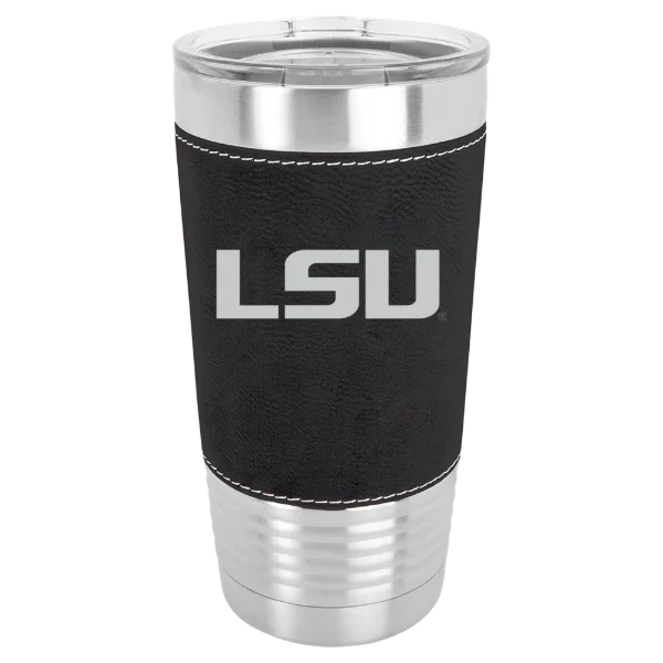 Louisiana State University Polar Camel 20 oz. Leatherette Grip Tumbler with Standard Lid