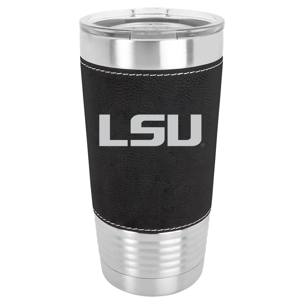 Louisiana State University Polar Camel 20 oz. Leatherette Grip Tumbler with Standard Lid