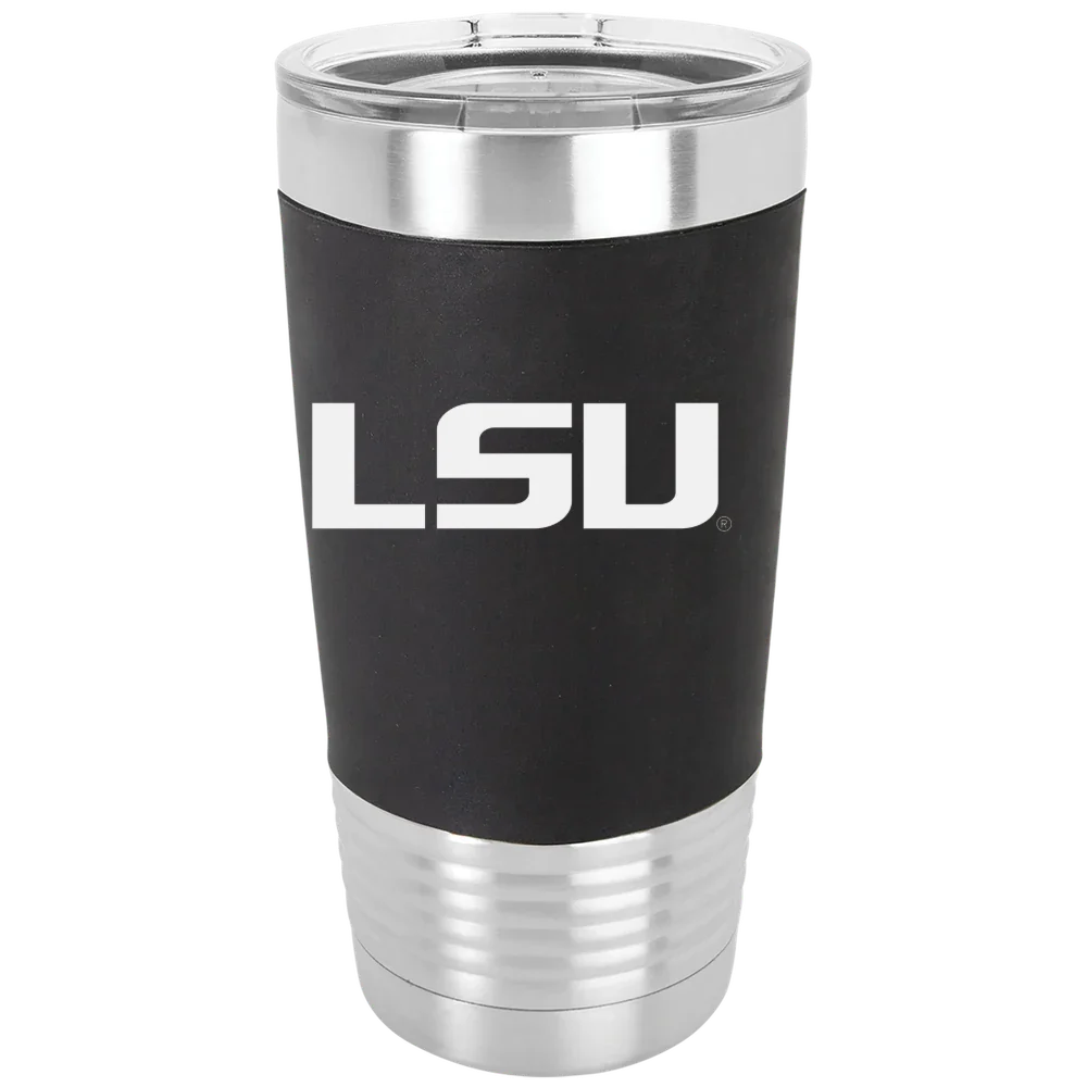 Louisiana State University Polar Camel 20 oz. Silicone Grip Tumbler with Standard Lid