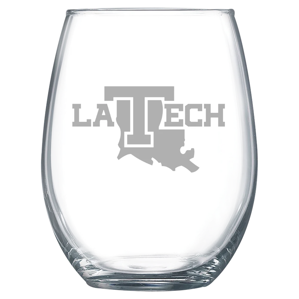 Louisiana Tech University Polar Camel 15 oz. Stemless Wine Glass