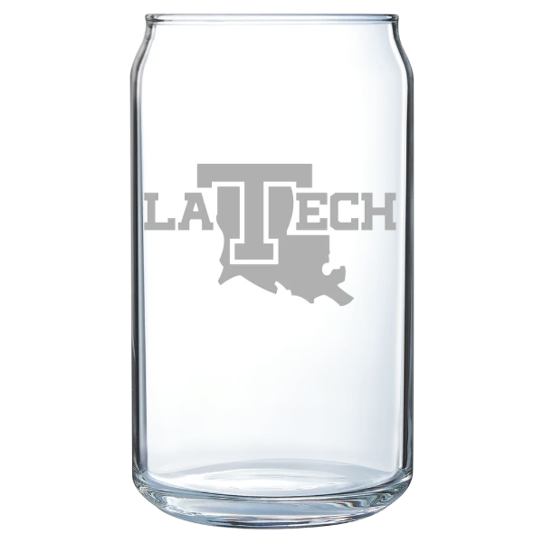Louisiana Tech University Polar Camel 16 oz. Can Glass