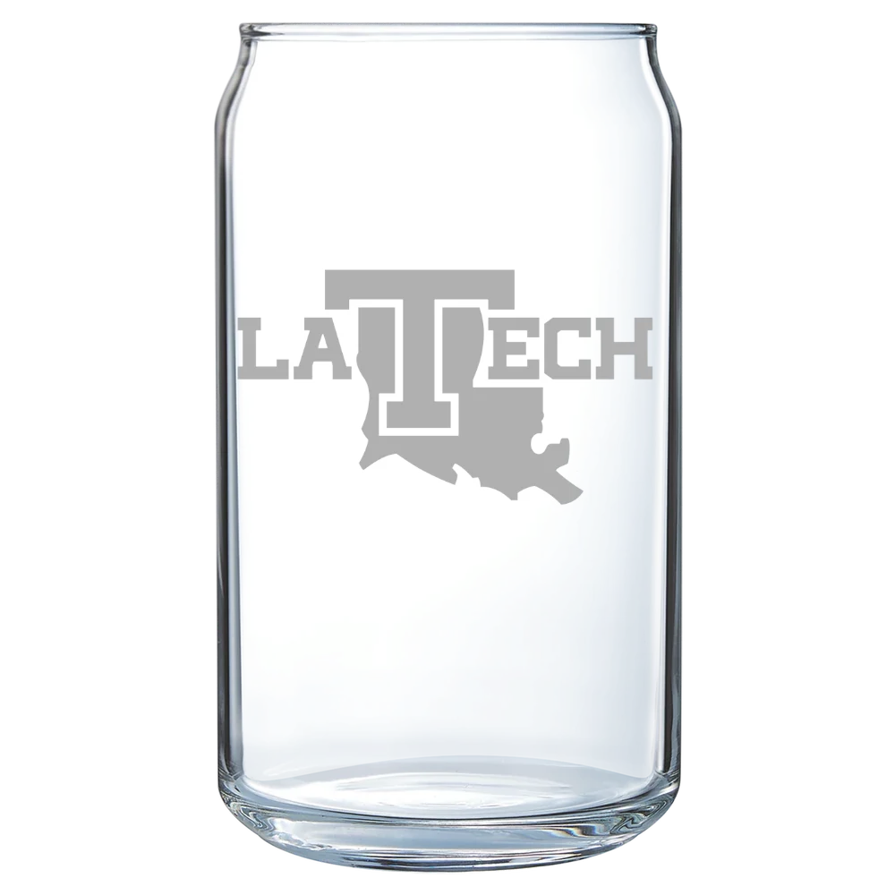Louisiana Tech University Polar Camel 16 oz. Can Glass