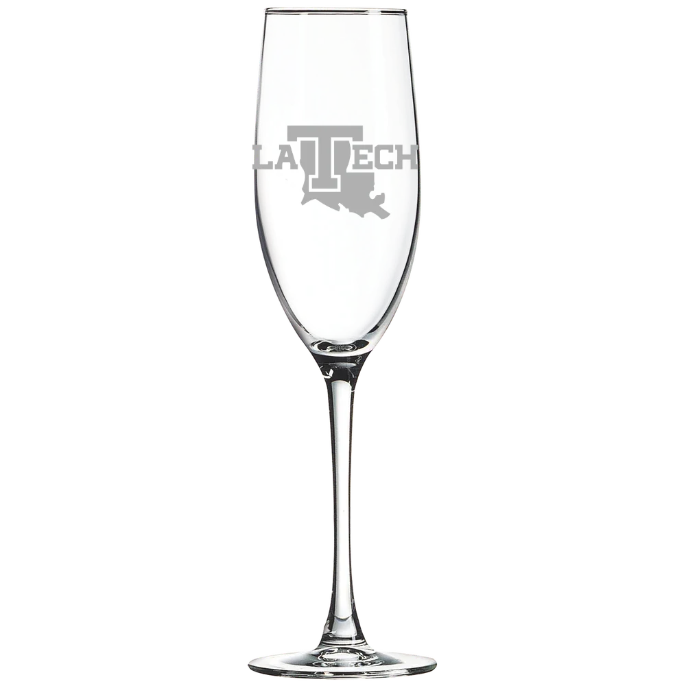 Louisiana Tech University Polar Camel 8 oz. Champagne Flute