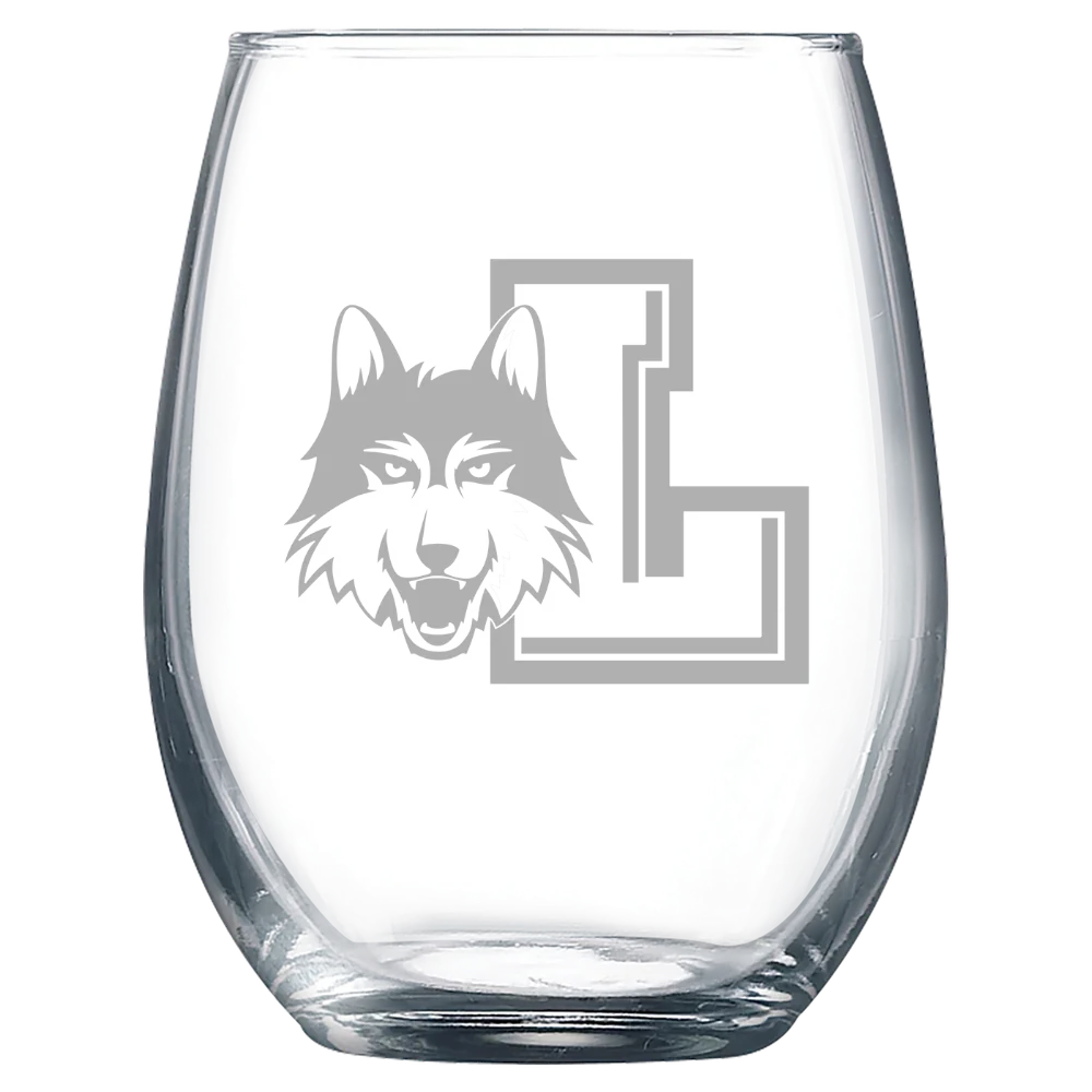 Loyola University Chicago Polar Camel 9 oz. Stemless Wine Glass