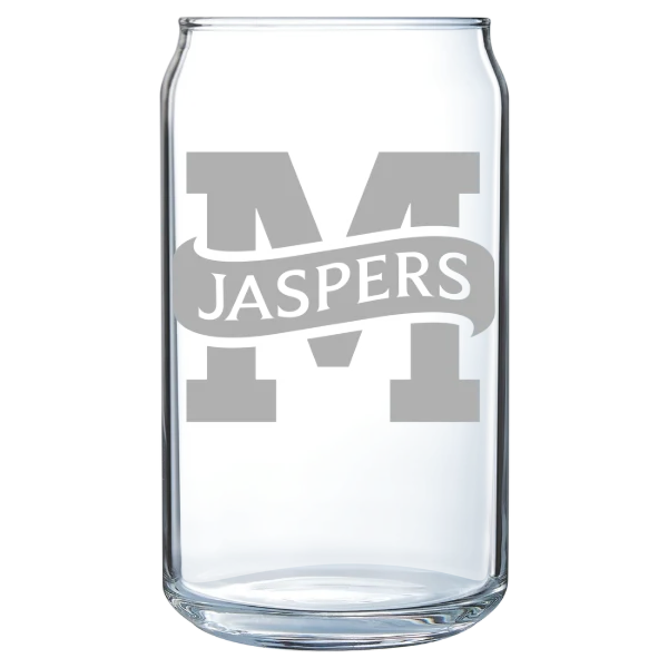 Manhattan University Polar Camel 16 oz. Can Glass