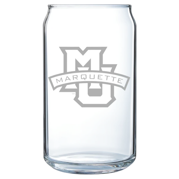 Marquette University Polar Camel 16 oz. Can Glass