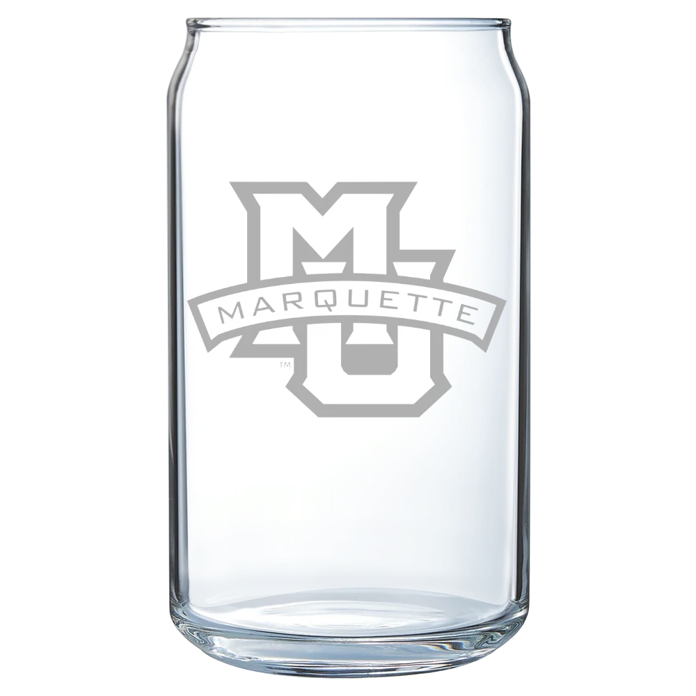 Marquette University Polar Camel 16 oz. Can Glass