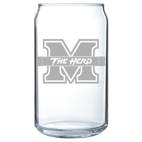 Marshall University Polar Camel 16 oz. Can Glass