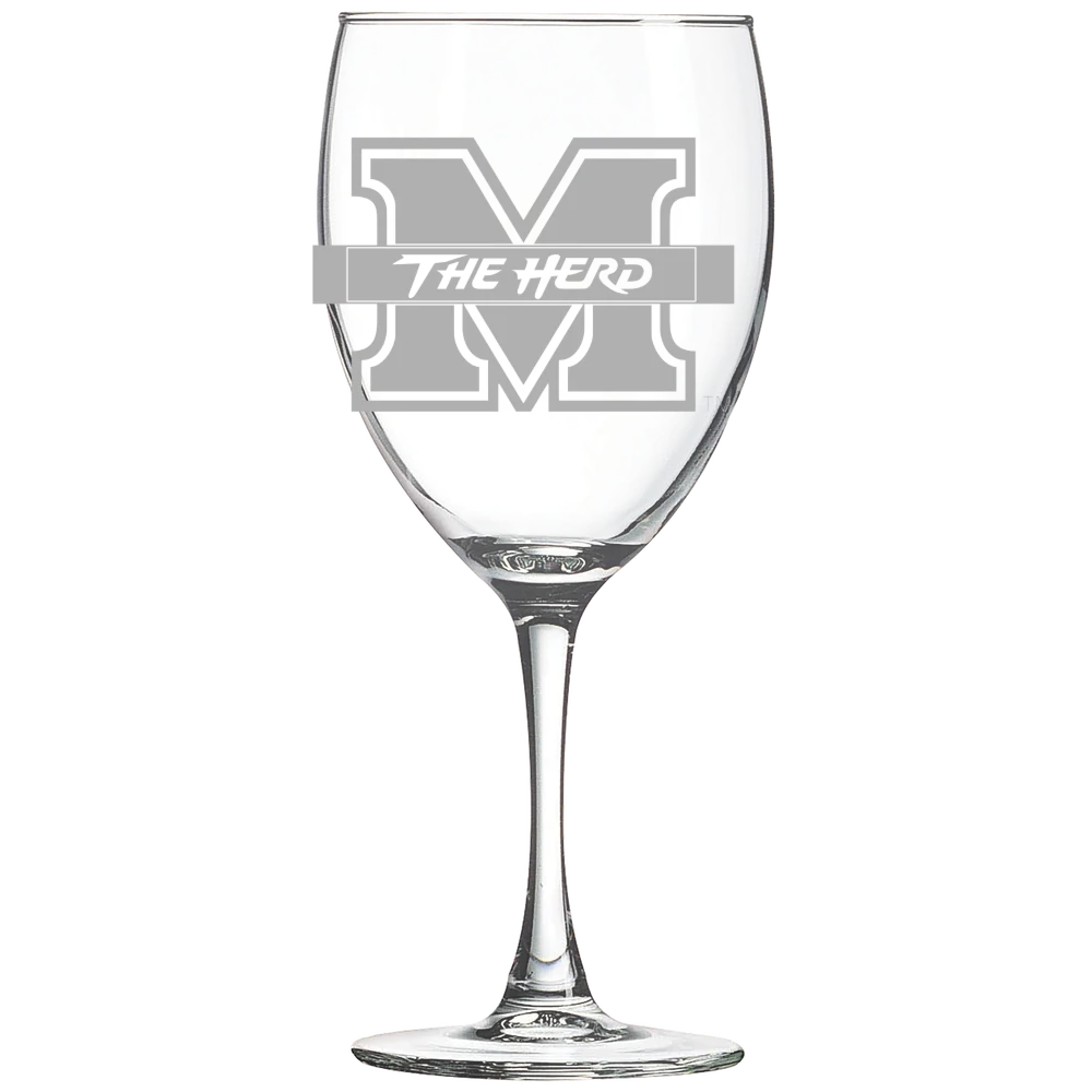 Marshall University Polar Camel 10 1/2 oz. Wine Glass
