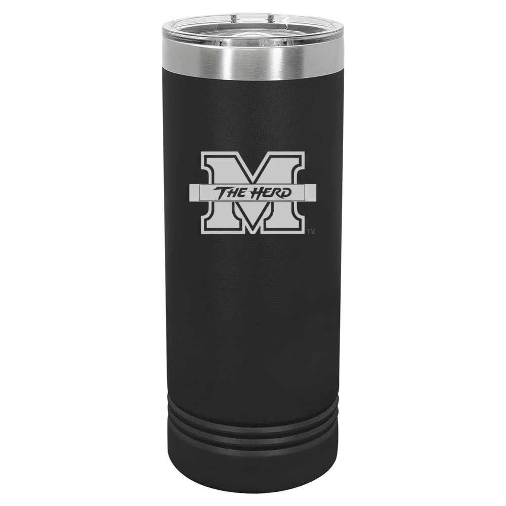 Marshall University Polar Camel 22 oz. Skinny Tumbler with Slider Lid