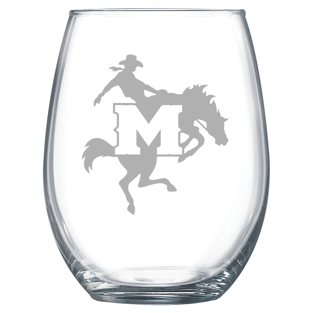 McNeese State University Polar Camel 15 oz. Stemless Wine Glass