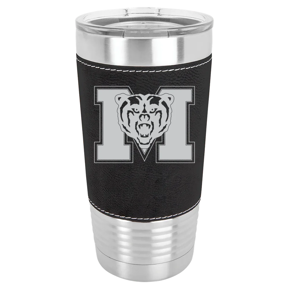 Mercer University Polar Camel 20 oz. Leatherette Grip Tumbler with Standard Lid