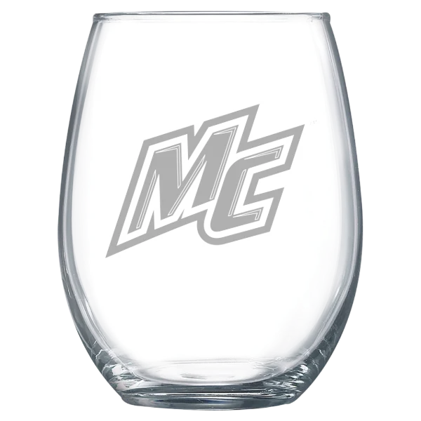 Merrimack College Polar Camel 15 oz. Stemless Wine Glass