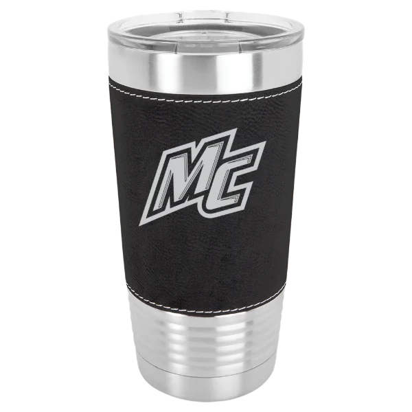 Merrimack College Polar Camel 20 oz. Leatherette Grip Tumbler with Standard Lid