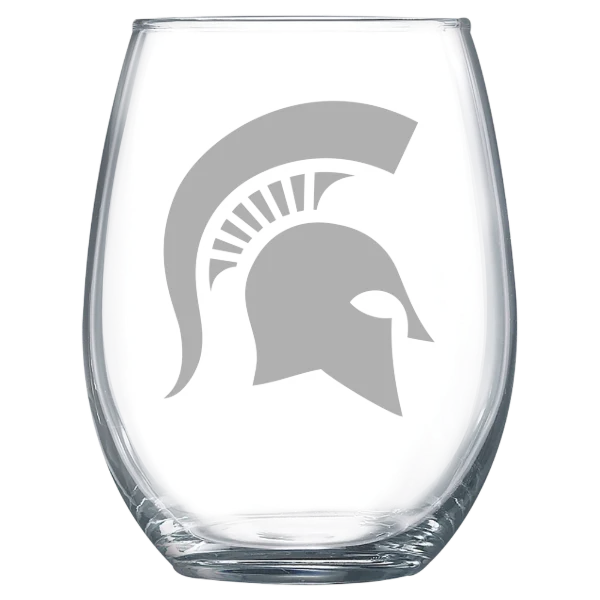 Michigan State University Polar Camel 15 oz. Stemless Wine Glass