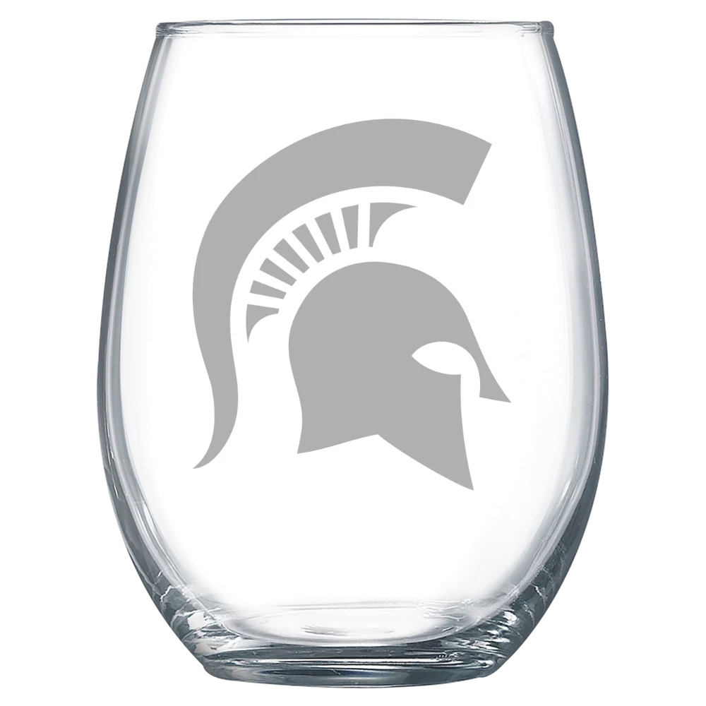 Michigan State University Polar Camel 15 oz. Stemless Wine Glass