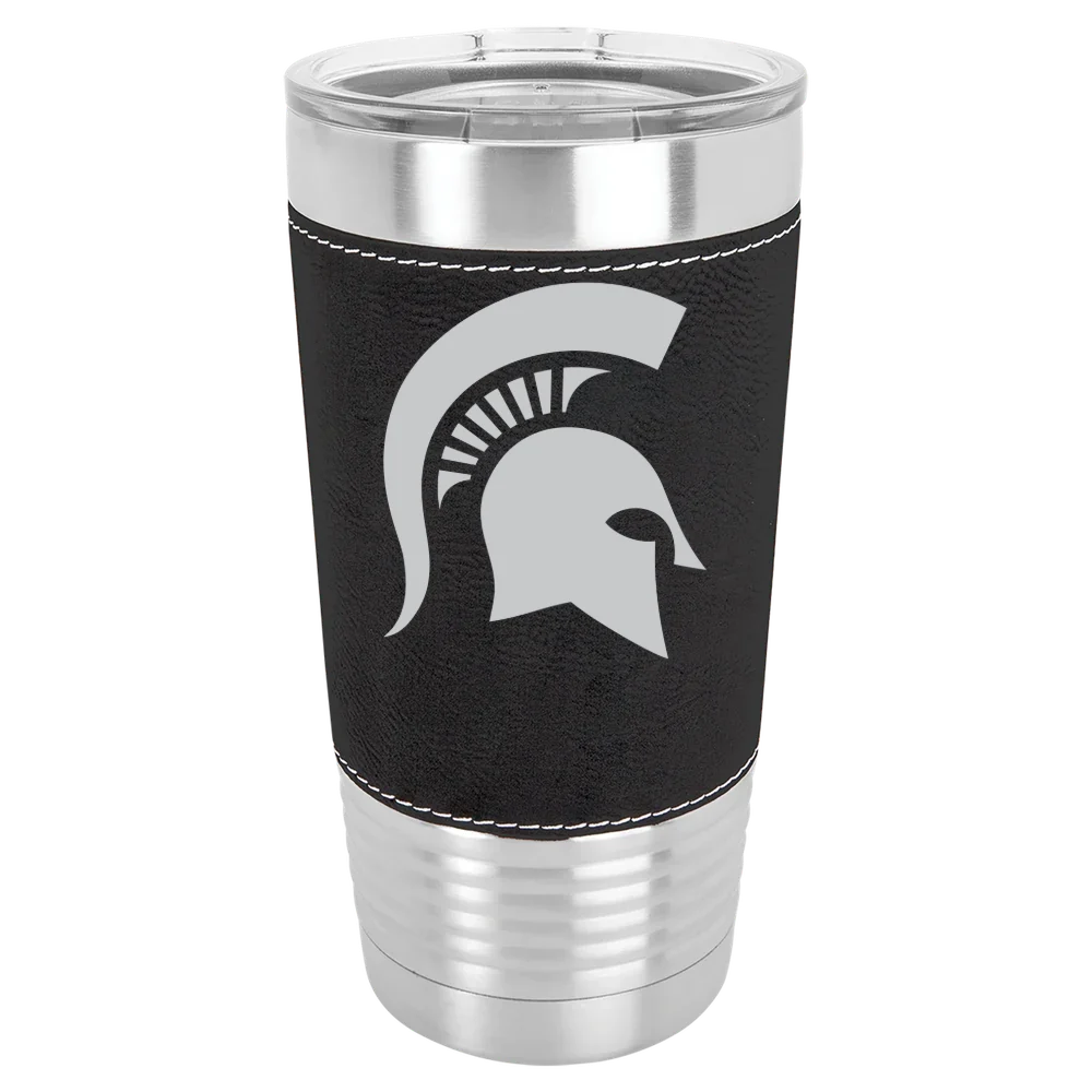 Michigan State University Polar Camel 20 oz. Leatherette Grip Tumbler with Standard Lid
