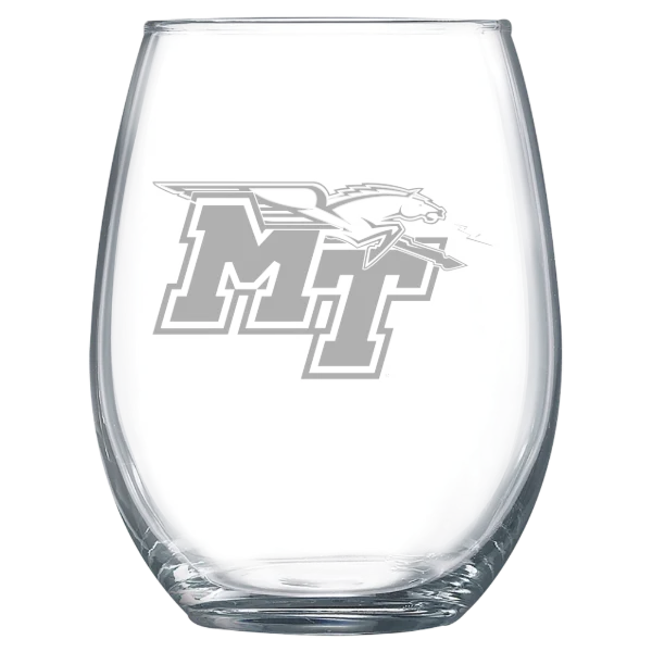 Middle Tennessee State University Polar Camel 15 oz. Stemless Wine Glass