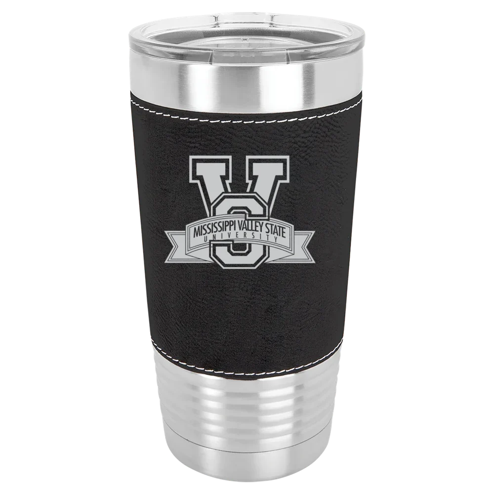 Mississippi Valley State University Polar Camel 20 oz. Leatherette Grip Tumbler with Standard Lid