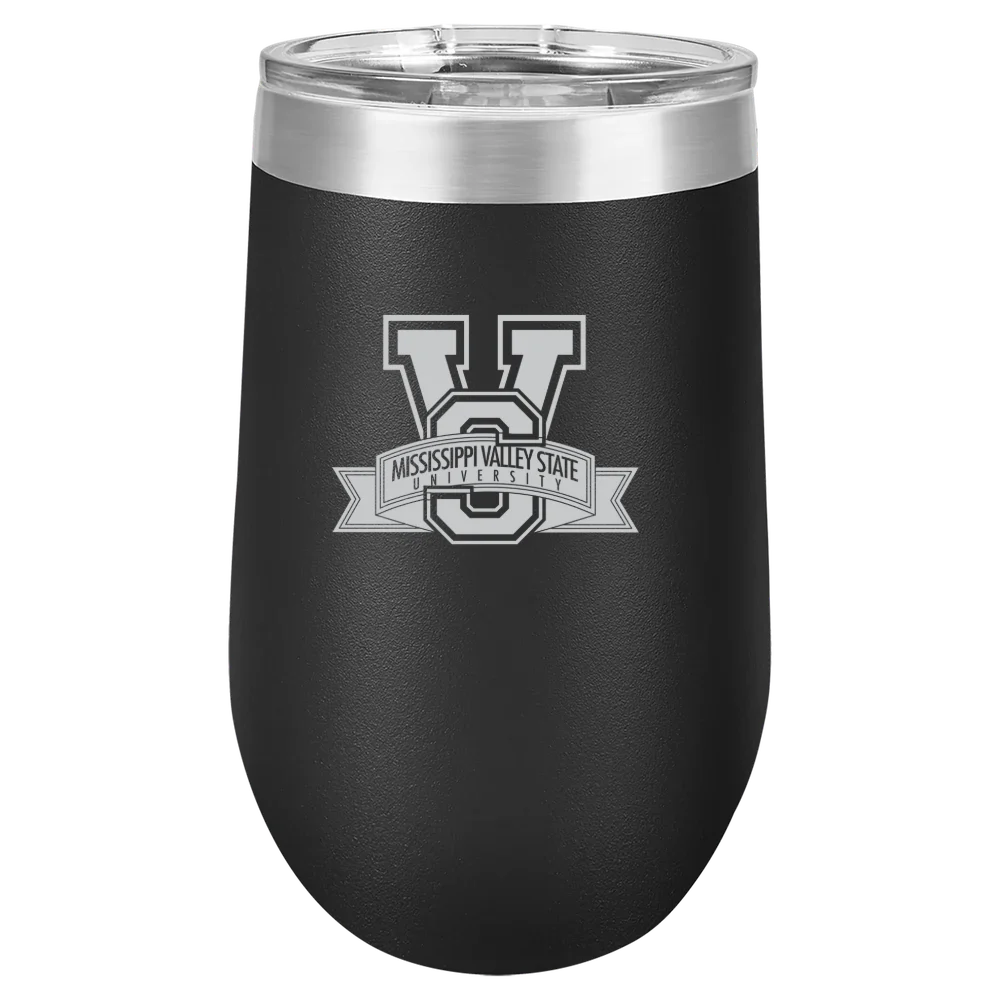 Mississippi Valley State University Polar Camel 16 oz. Stemless Wine Tumbler