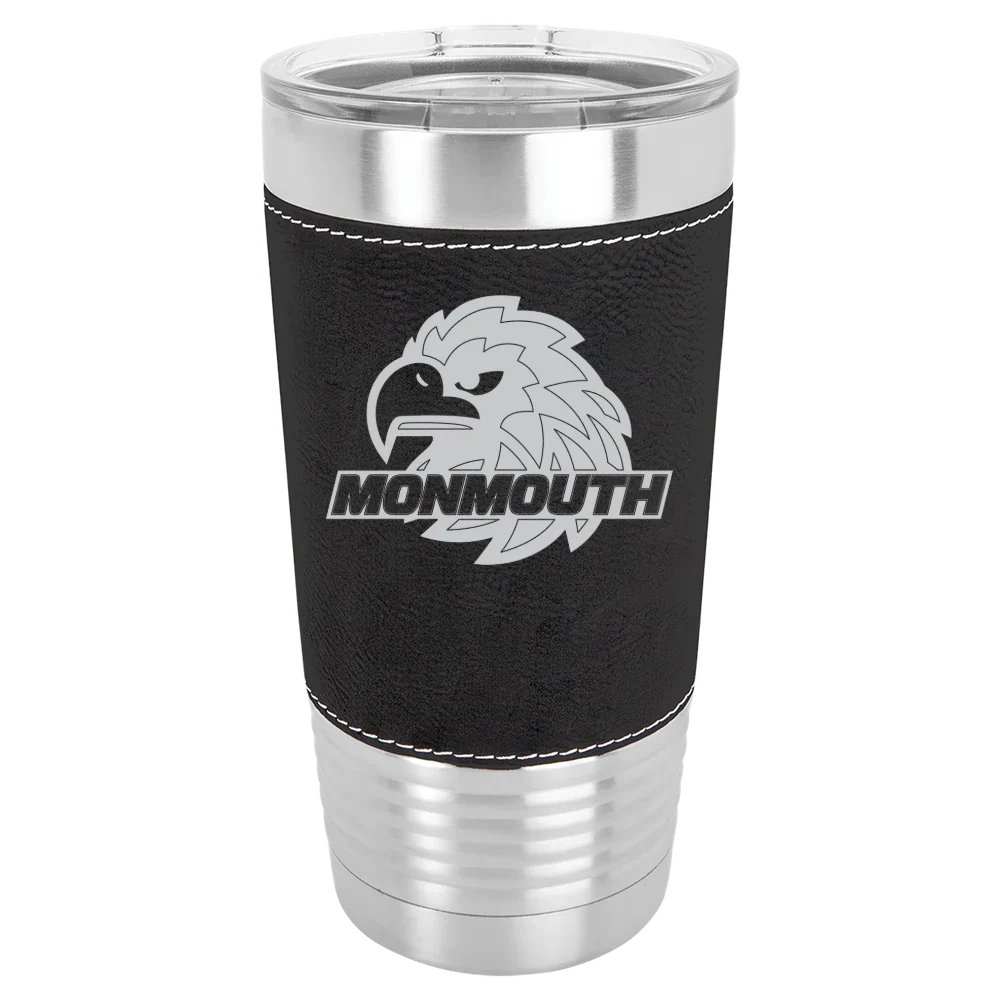 Monmouth University Polar Camel 20 oz. Leatherette Grip Tumbler with Standard Lid