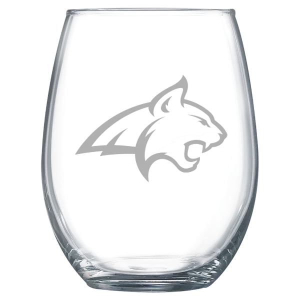 Montana State University-Bozeman Polar Camel 15 oz. Stemless Wine Glass