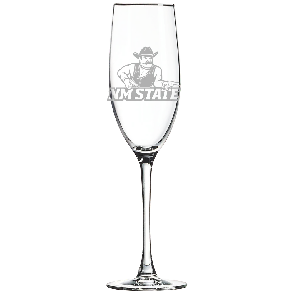 New Mexico State University Polar Camel 8 oz. Champagne Flute