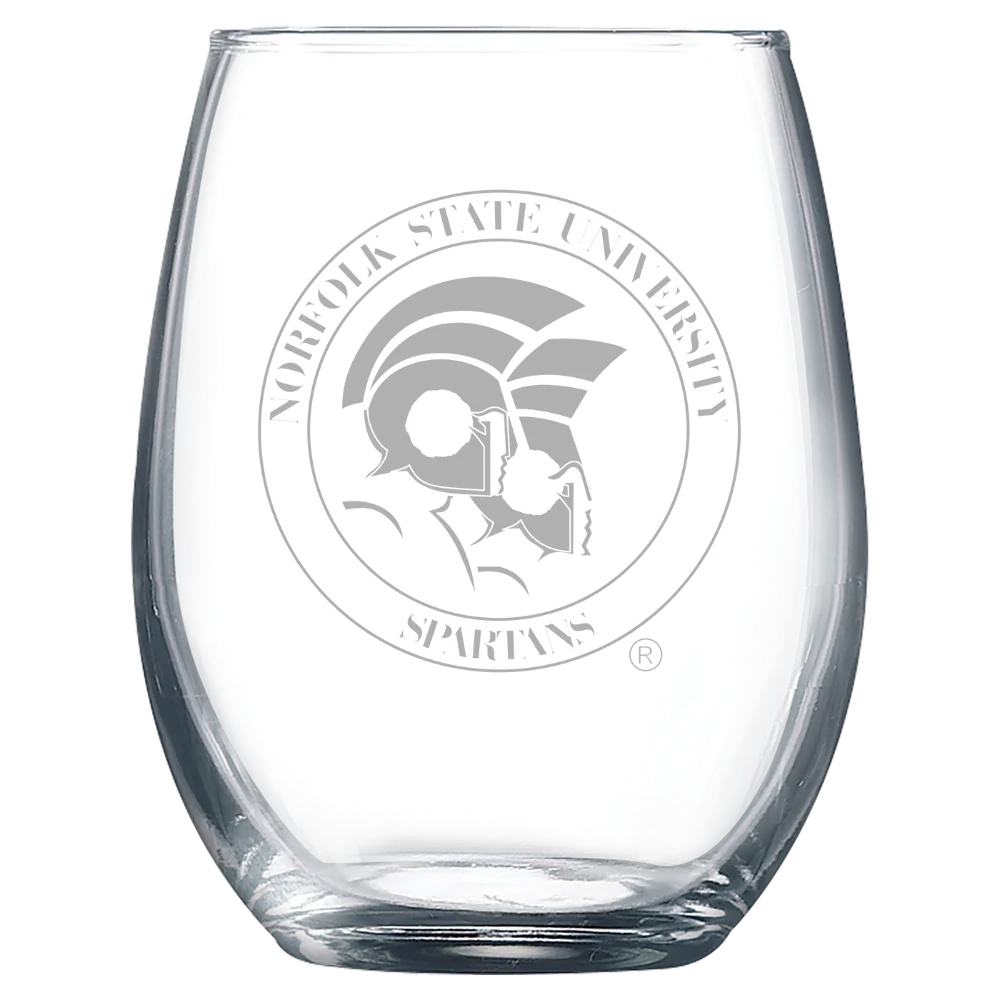 Norfolk State University Polar Camel 9 oz. Stemless Wine Glass