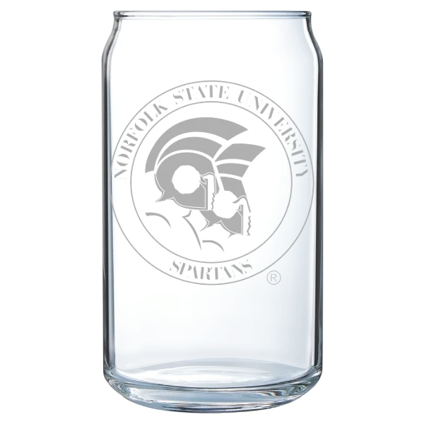 Norfolk State University Polar Camel 16 oz. Can Glass
