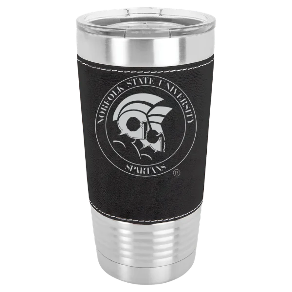 Norfolk State University Polar Camel 20 oz. Leatherette Grip Tumbler with Standard Lid