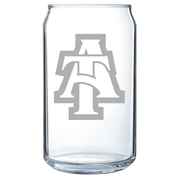North Carolina A&T State University Polar Camel 16 oz. Can Glass