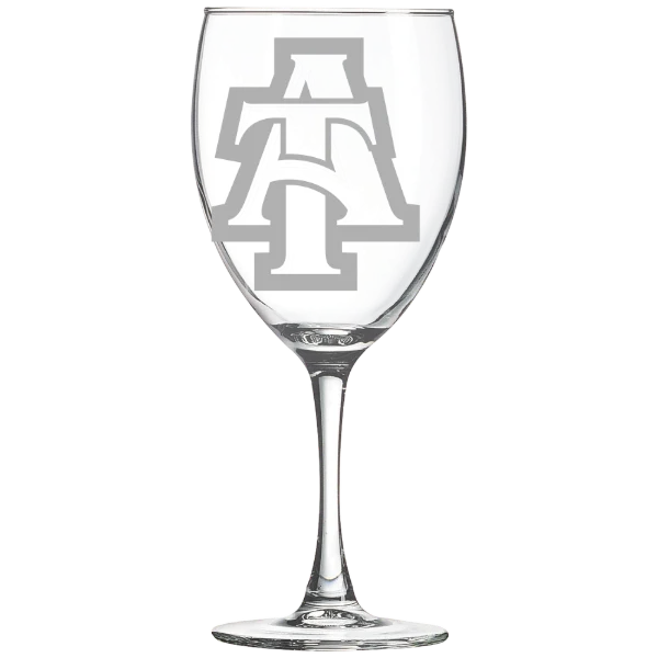 North Carolina A&T State University Polar Camel 10 1/2 oz. Wine Glass
