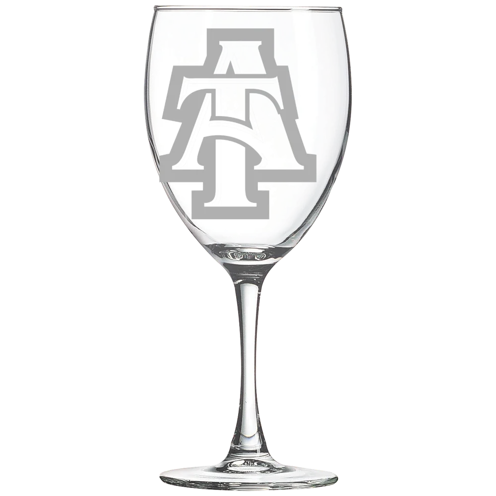 North Carolina A&T State University Polar Camel 10 1/2 oz. Wine Glass