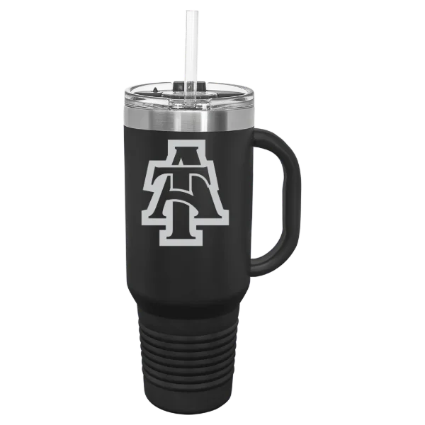 North Carolina A&T State University Polar Camel 40 oz. Travel Mug with Snap Lid & Straw