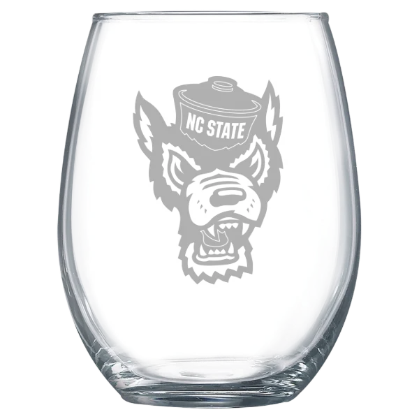North Carolina State University Polar Camel 15 oz. Stemless Wine Glass