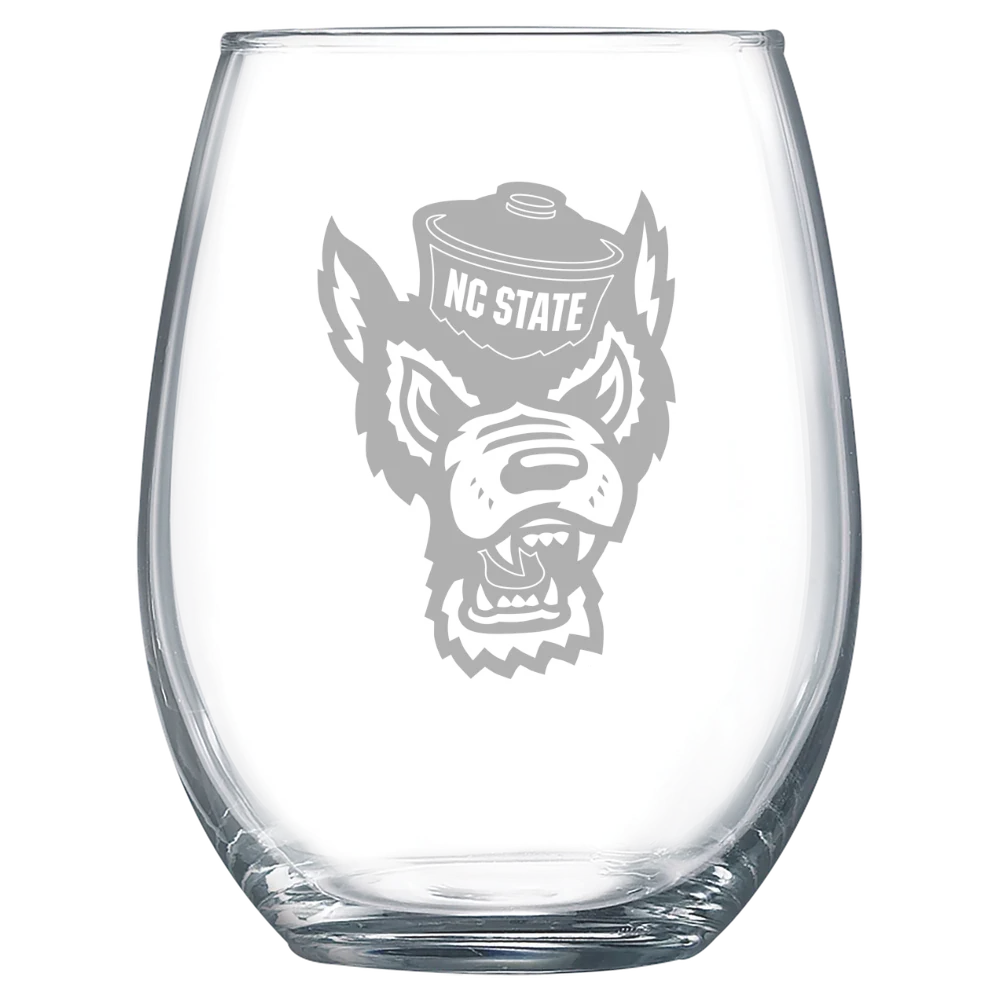 North Carolina State University Polar Camel 15 oz. Stemless Wine Glass