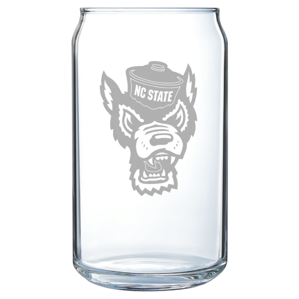 North Carolina State University Polar Camel 16 oz. Can Glass