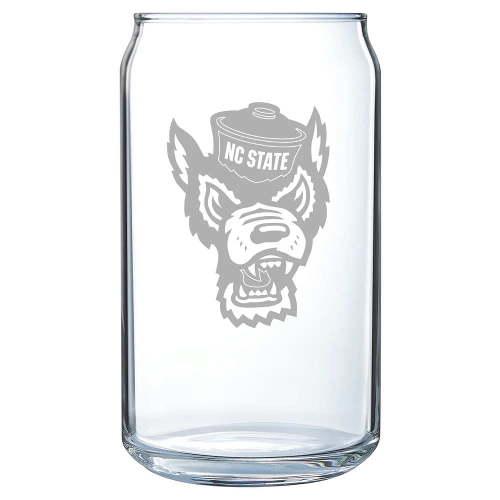 North Carolina State University Polar Camel 16 oz. Can Glass