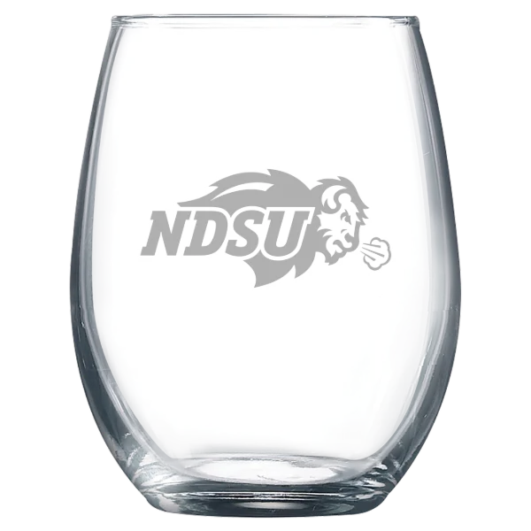 North Dakota State University Polar Camel 9 oz. Stemless Wine Glass