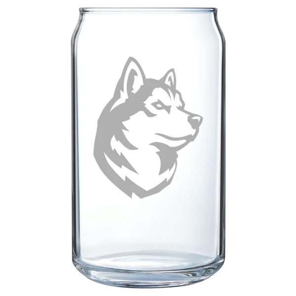 Northeastern University Polar Camel 16 oz. Can Glass
