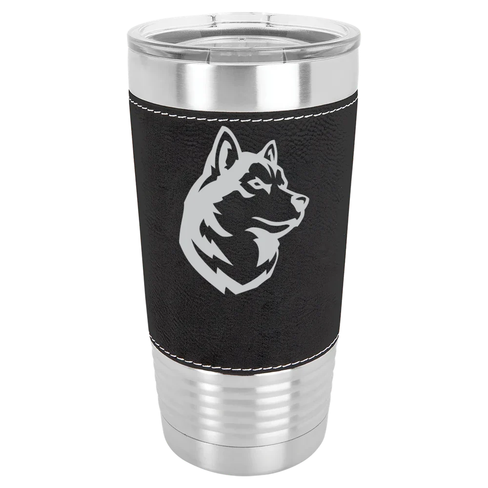 Northeastern University Polar Camel 20 oz. Leatherette Grip Tumbler with Standard Lid