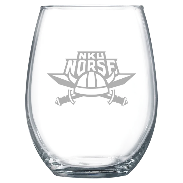 Northern Kentucky University Polar Camel 15 oz. Stemless Wine Glass