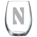 Northwestern University Polar Camel 9 oz. Stemless Wine Glass