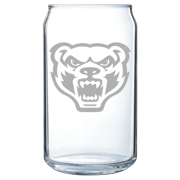 Oakland University Polar Camel 16 oz. Can Glass