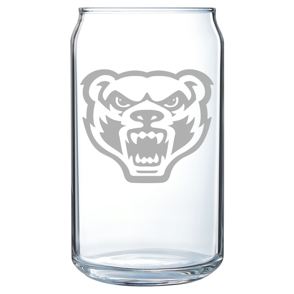 Oakland University Polar Camel 16 oz. Can Glass