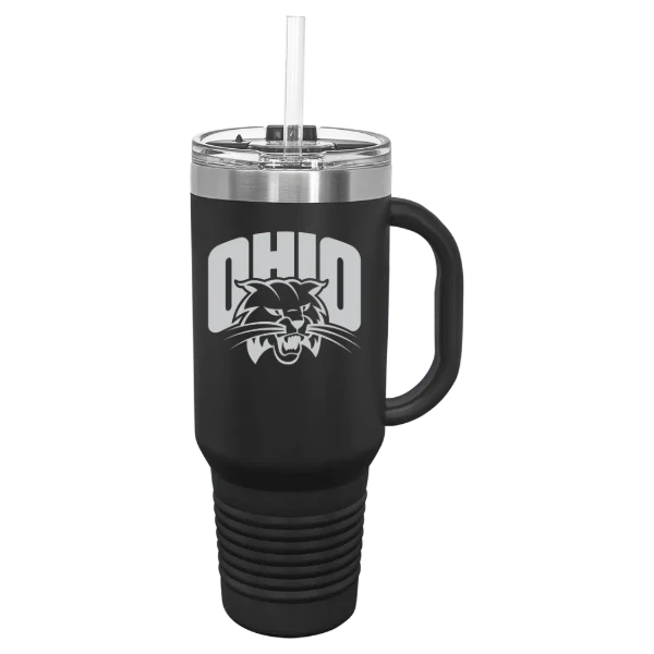 Ohio University Polar Camel 40 oz. Travel Mug with Snap Lid & Straw