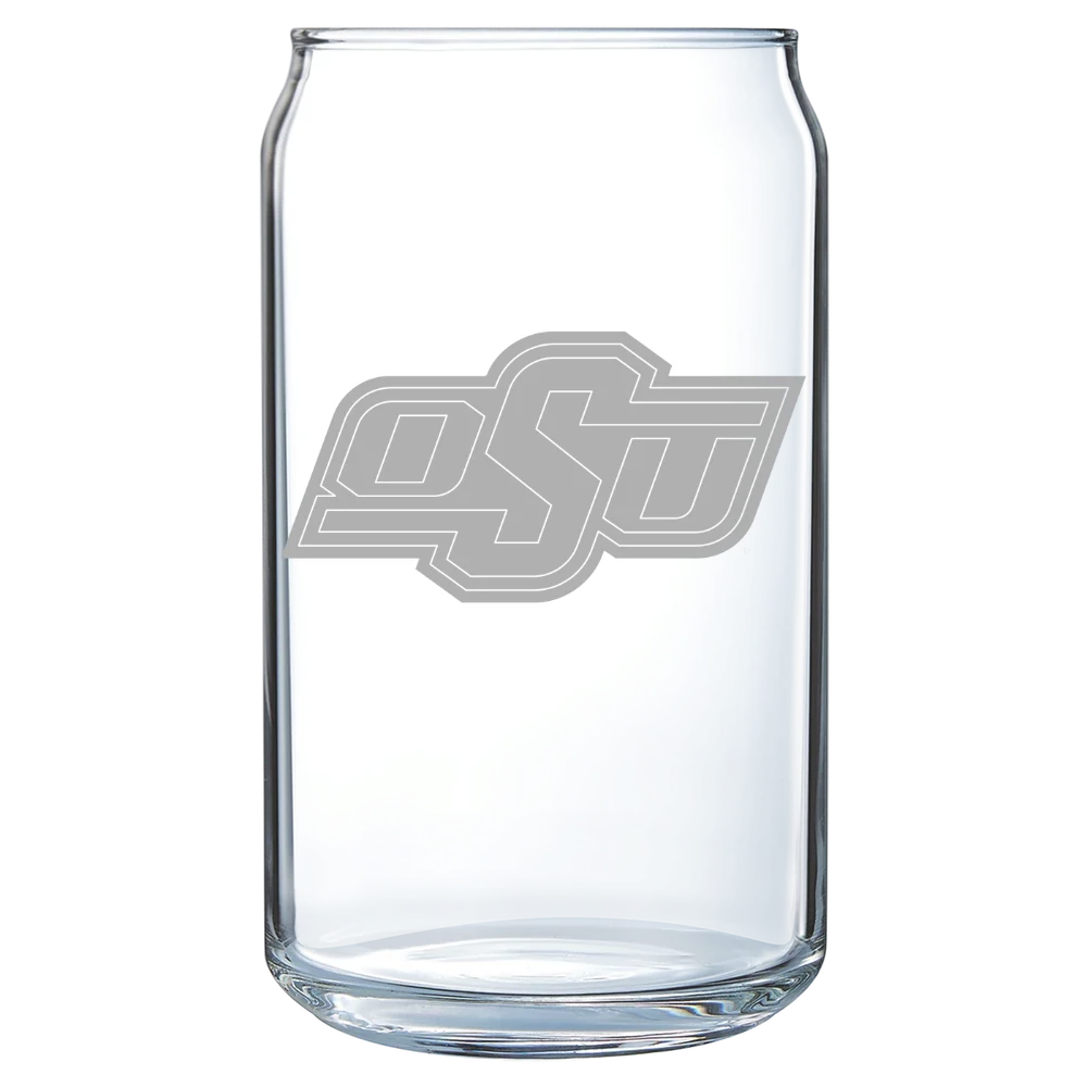Oklahoma State University Polar Camel 16 oz. Can Glass