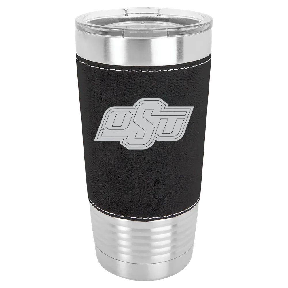Oklahoma State University Polar Camel 20 oz. Leatherette Grip Tumbler with Standard Lid